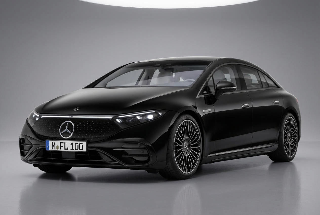 Mercedes EQS — Electric Class · lokal emissionsfrei Chauffeur-Fahrzeug von First Limousine