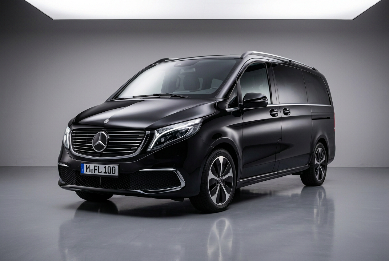 Mercedes EQV — Electric Van · lokal emissionsfrei Chauffeur-Fahrzeug von First Limousine